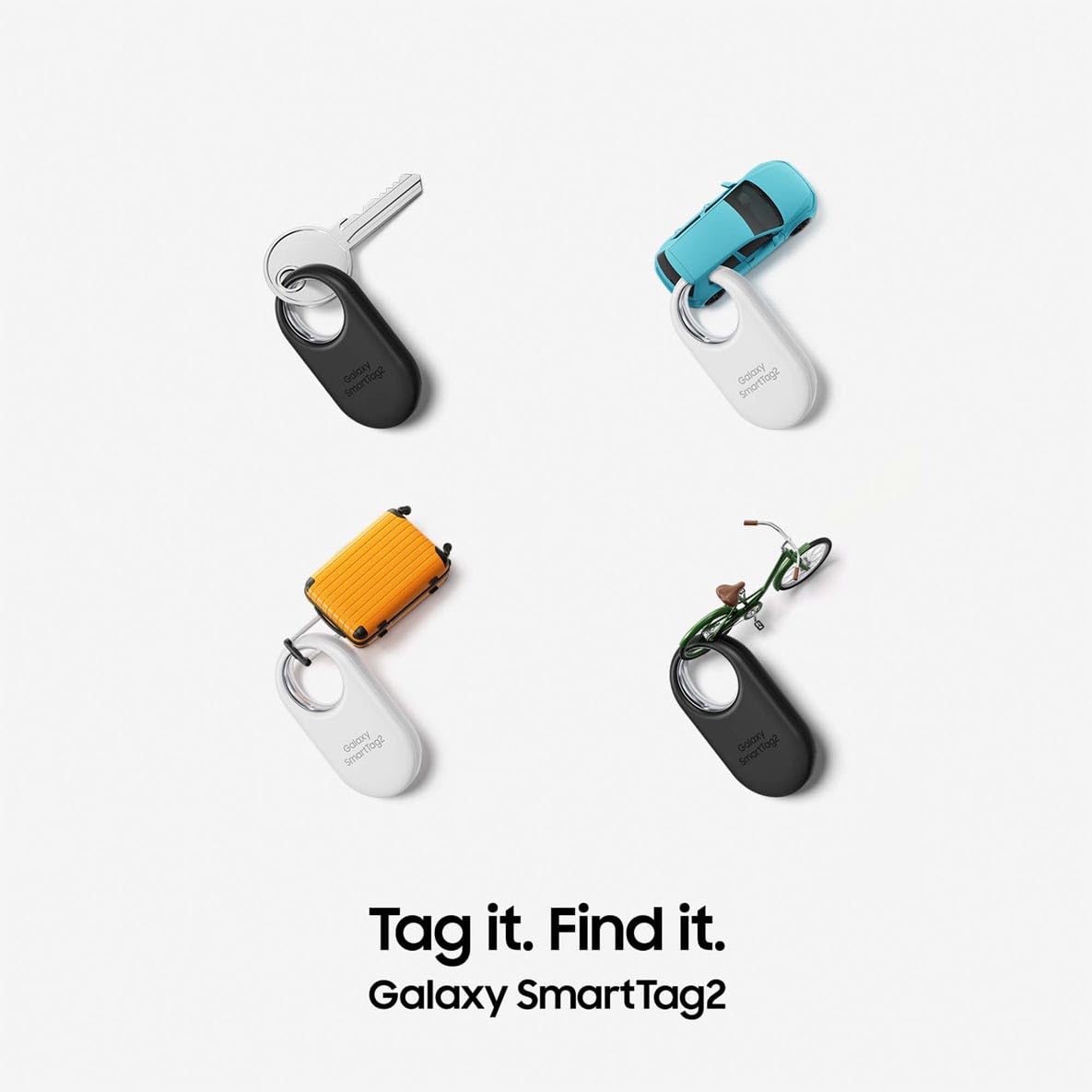SmartTag2 Bluetooth Tracker (1 Pack), Compass View AR, Find Lost Mode, Black