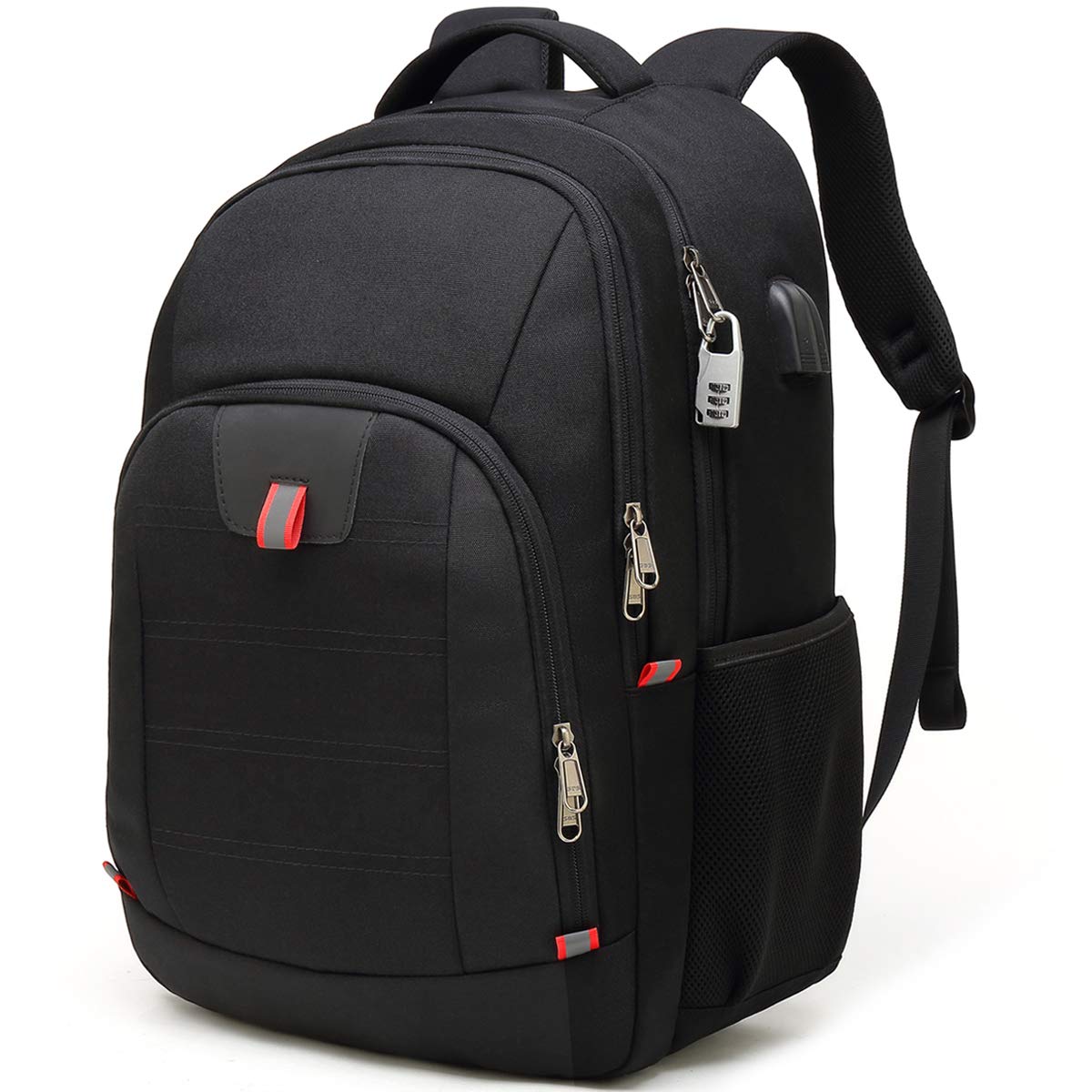 Laptop Backpack, Extra Large Anti-Theft Business Travel Laptop Backpack Bag with USB Charging Port, Fit 17 Inch Laptop, Black