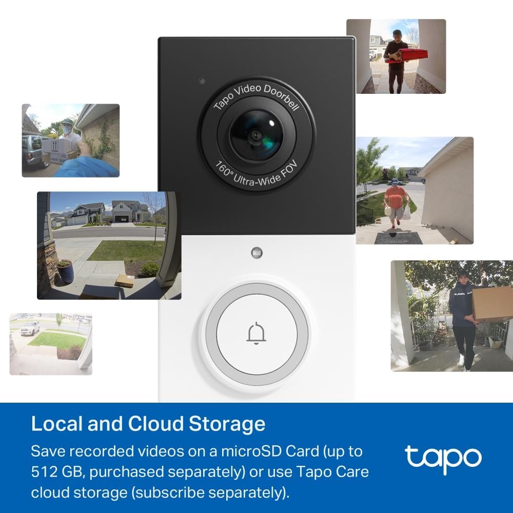 TD21 Wireless 2K Video Doorbell – 3MP, Chime, AI, IP65