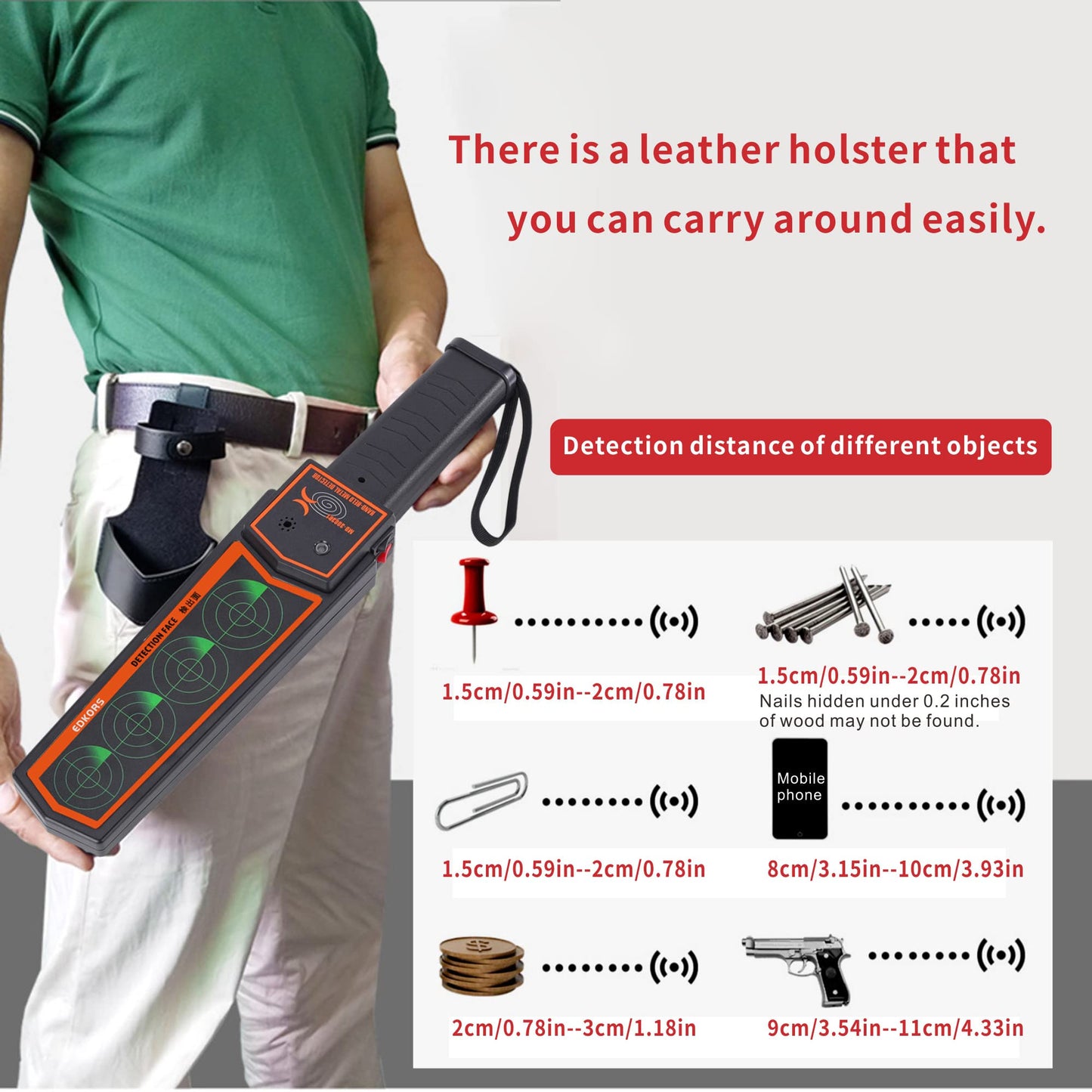 Handheld Metal Detector Wand – Portable Security Scanner