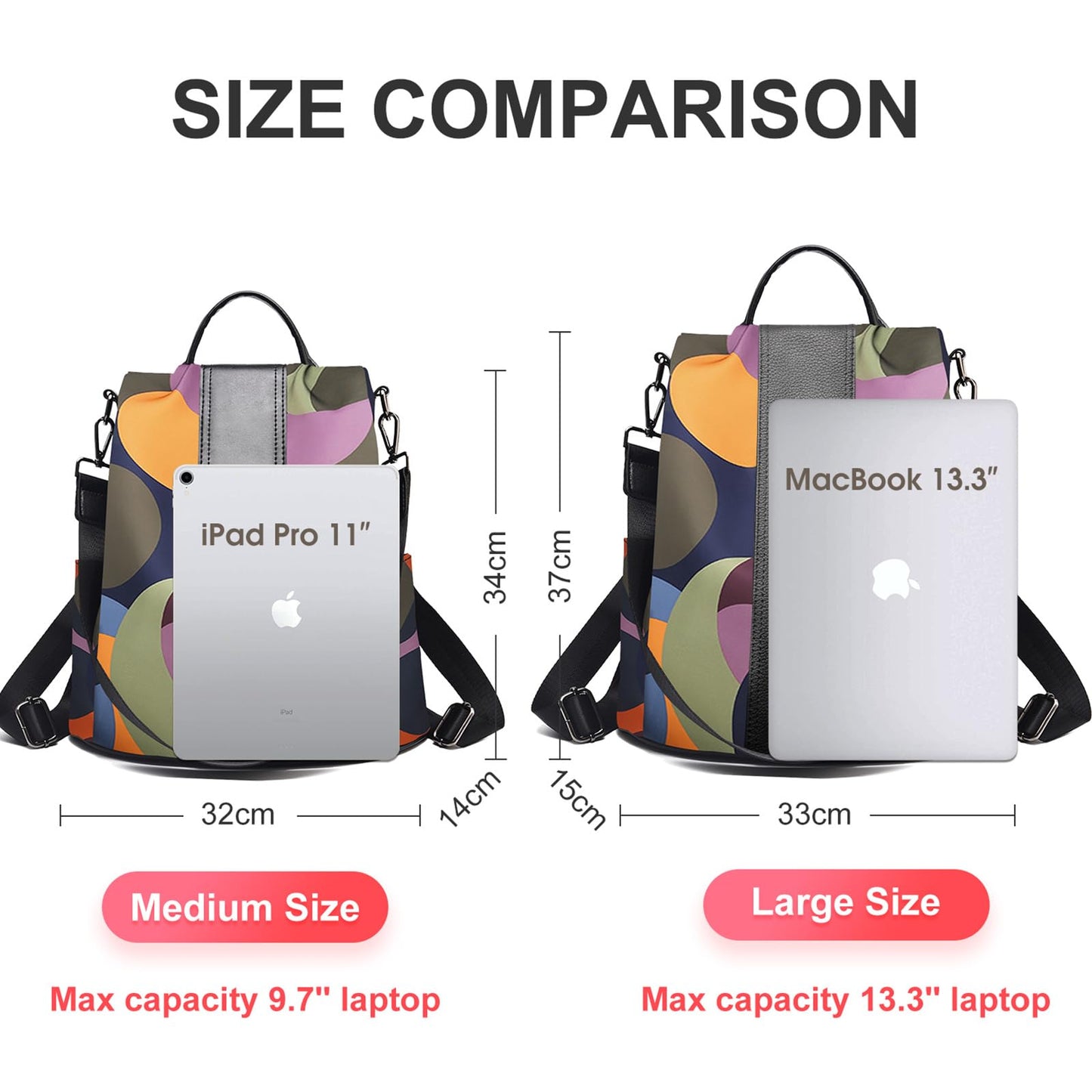 Women Backpack Ladies Rucksack Waterproof Nylon School bags Anti-theft Daypack Shoulder Bags