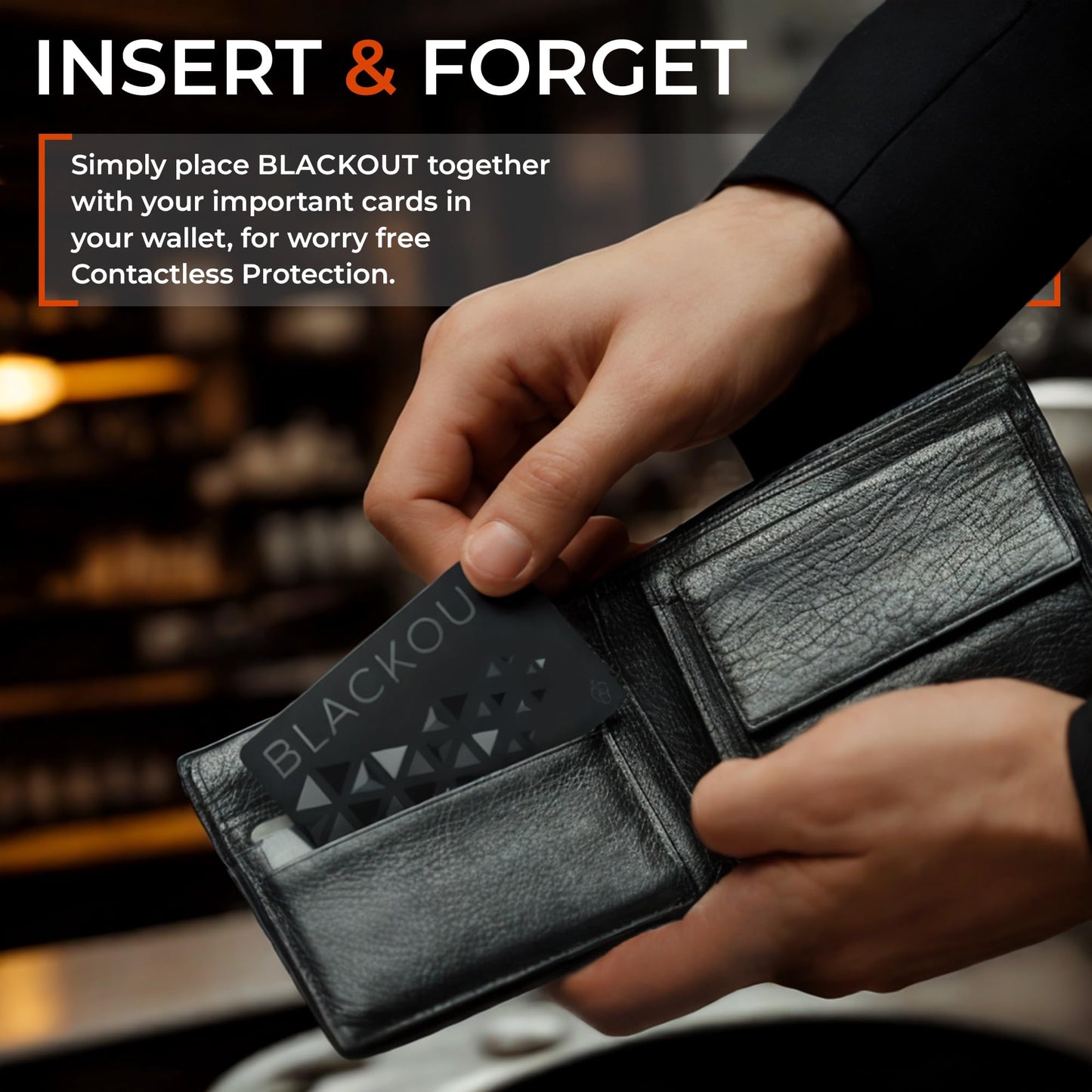 Blackout RFID Blocking Card – Slim Wallet Protector (2 Pack)