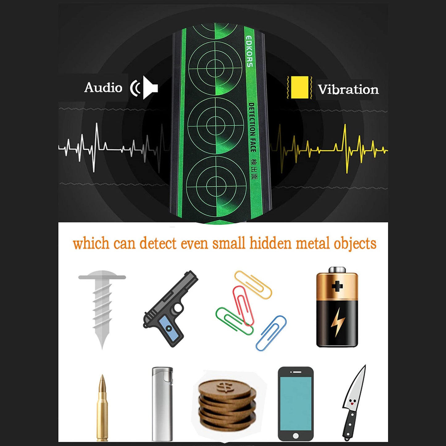 Handheld Metal Detector Wand – Portable Security Scanner