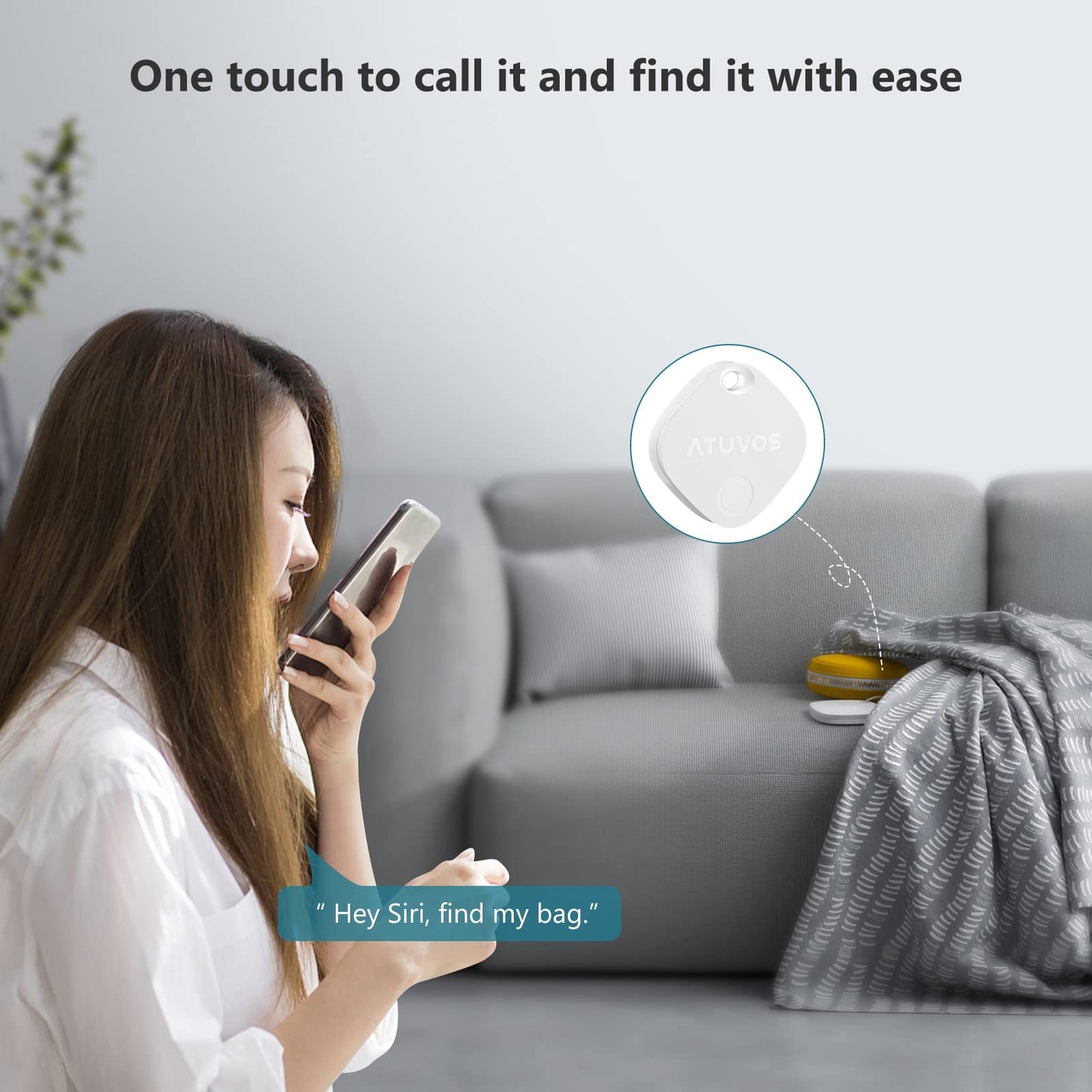 ATUVOS Smart Key Finder – Apple Find My, Waterproof, 1 Pack