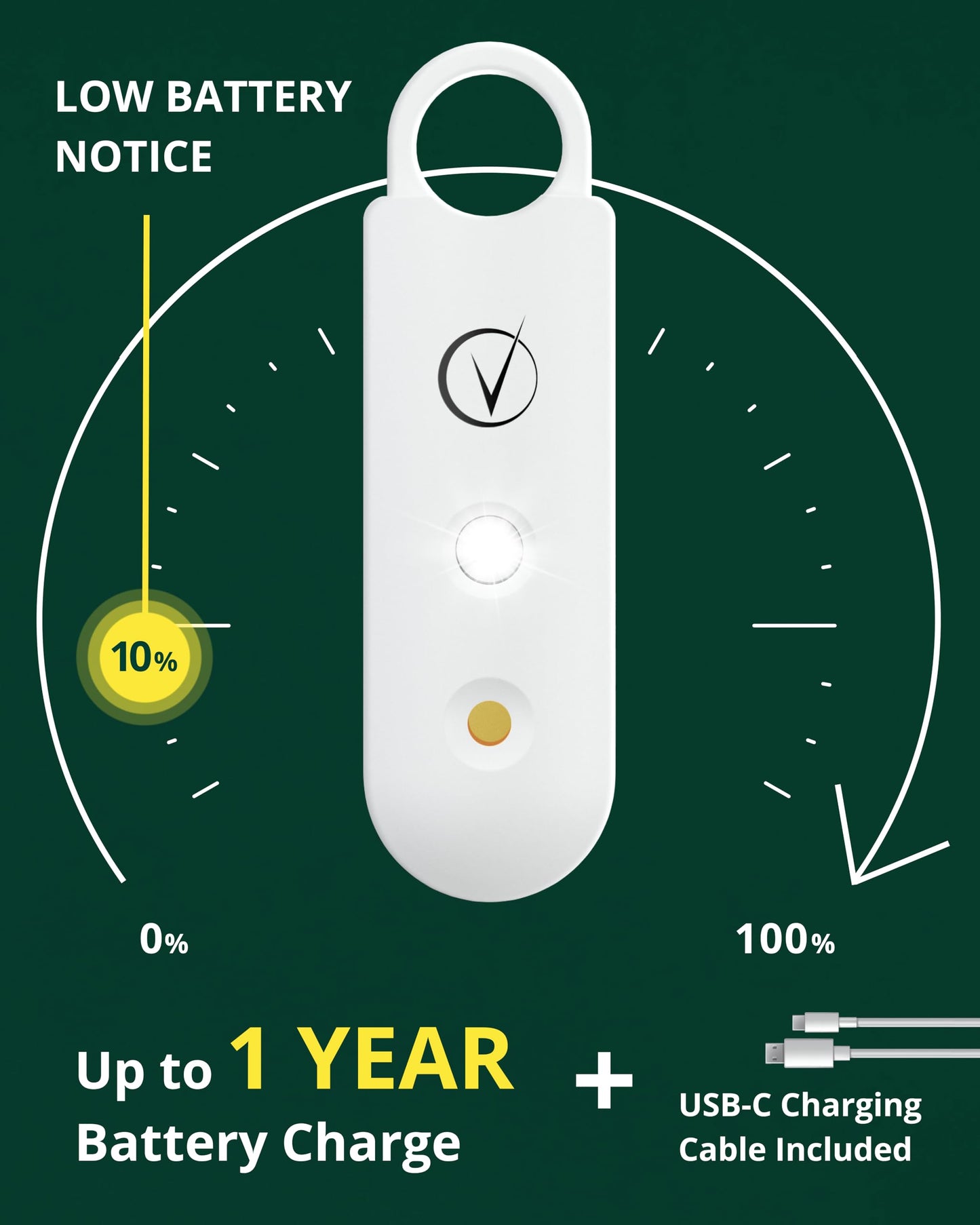 130dB Personal Alarm Keychain with LED Light for Women