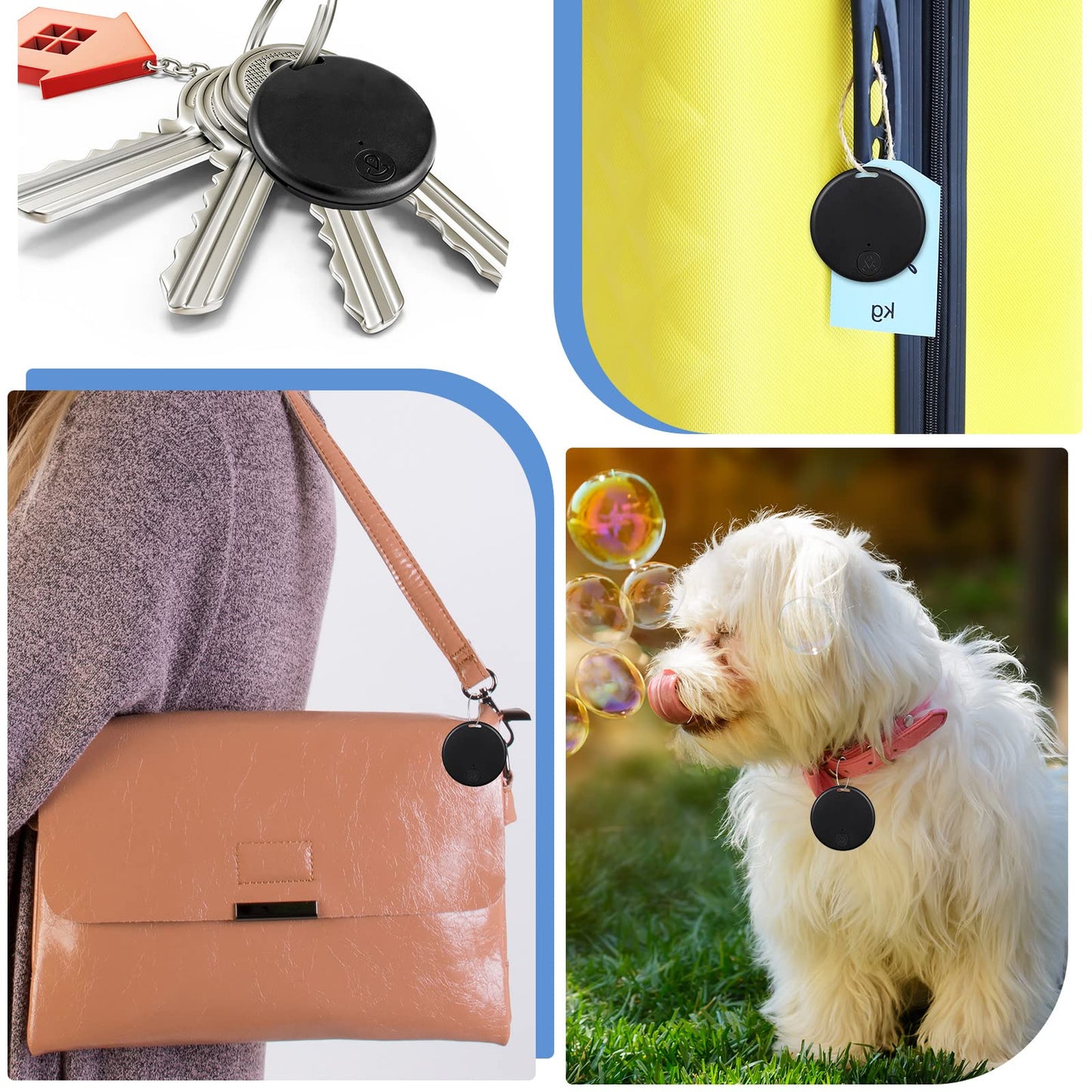 5 Packs Portable GPS Tracking Mobile Tracking Anti Loss Smart Device Key Finder Locator GPS Finders Tracker Device for Pets Dog Cat Wallet Keychain Luggage, Alarm Reminder(Classic)