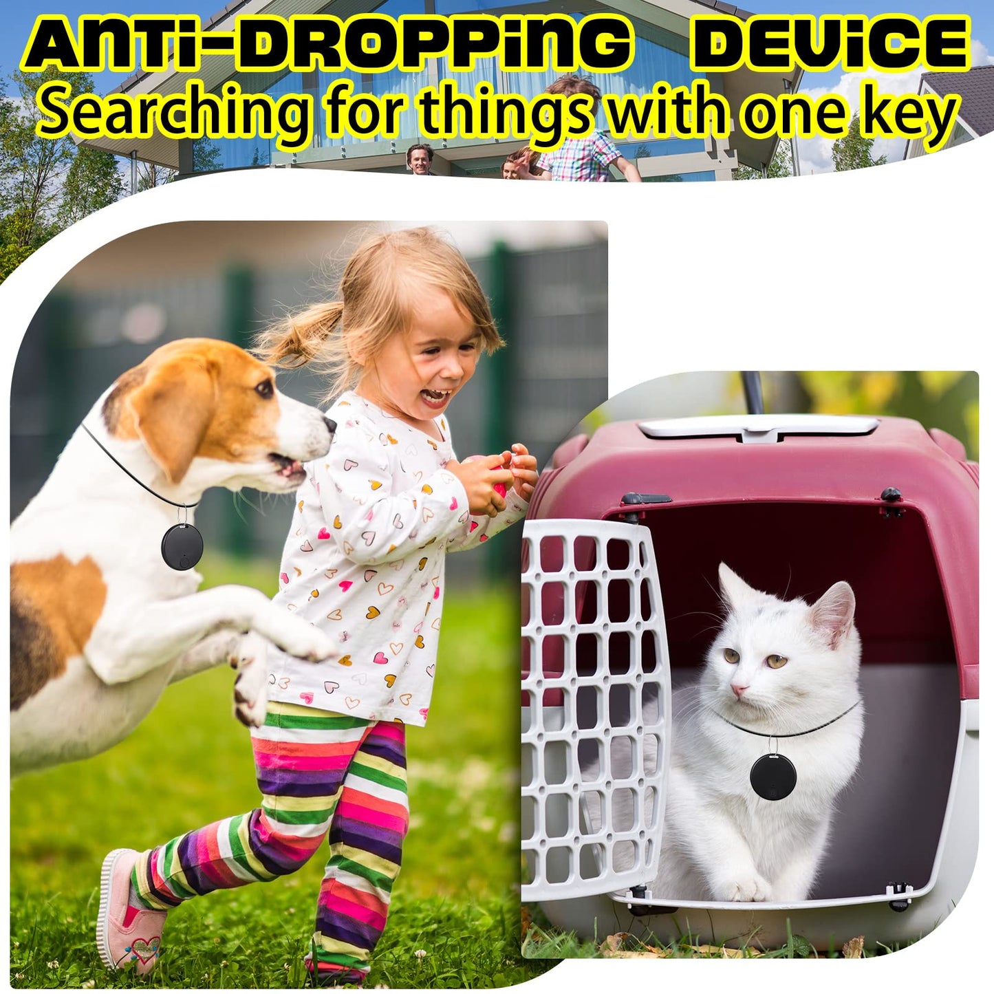 5 Packs Portable GPS Tracking Mobile Tracking Anti Loss Smart Device Key Finder Locator GPS Finders Tracker Device for Pets Dog Cat Wallet Keychain Luggage, Alarm Reminder(Classic)