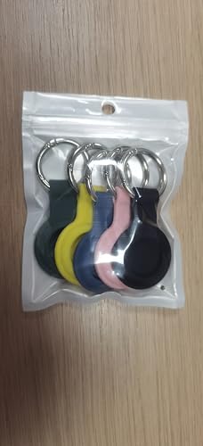 [5-Pack] AirTag Keyring Holder – Silicone, Anti-Lost