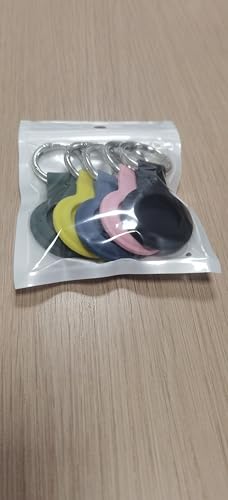 [5-Pack] AirTag Keyring Holder – Silicone, Anti-Lost