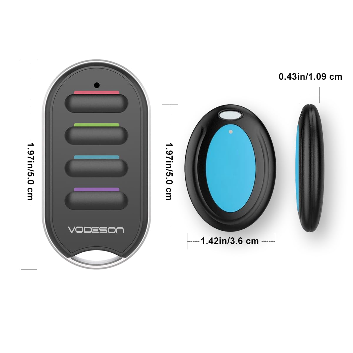 Vodeson Wireless Key Finder – 4 Receiver Locator for Keys, Wallet & Pets