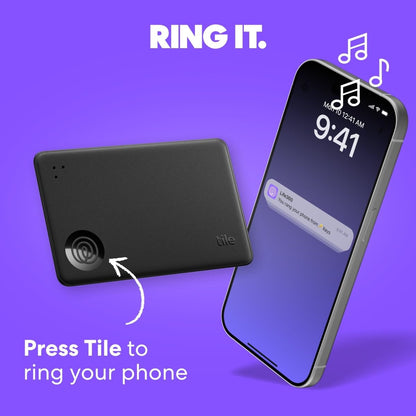 Tile Slim 2024 – Wallet & Luggage Bluetooth Tracker, Black