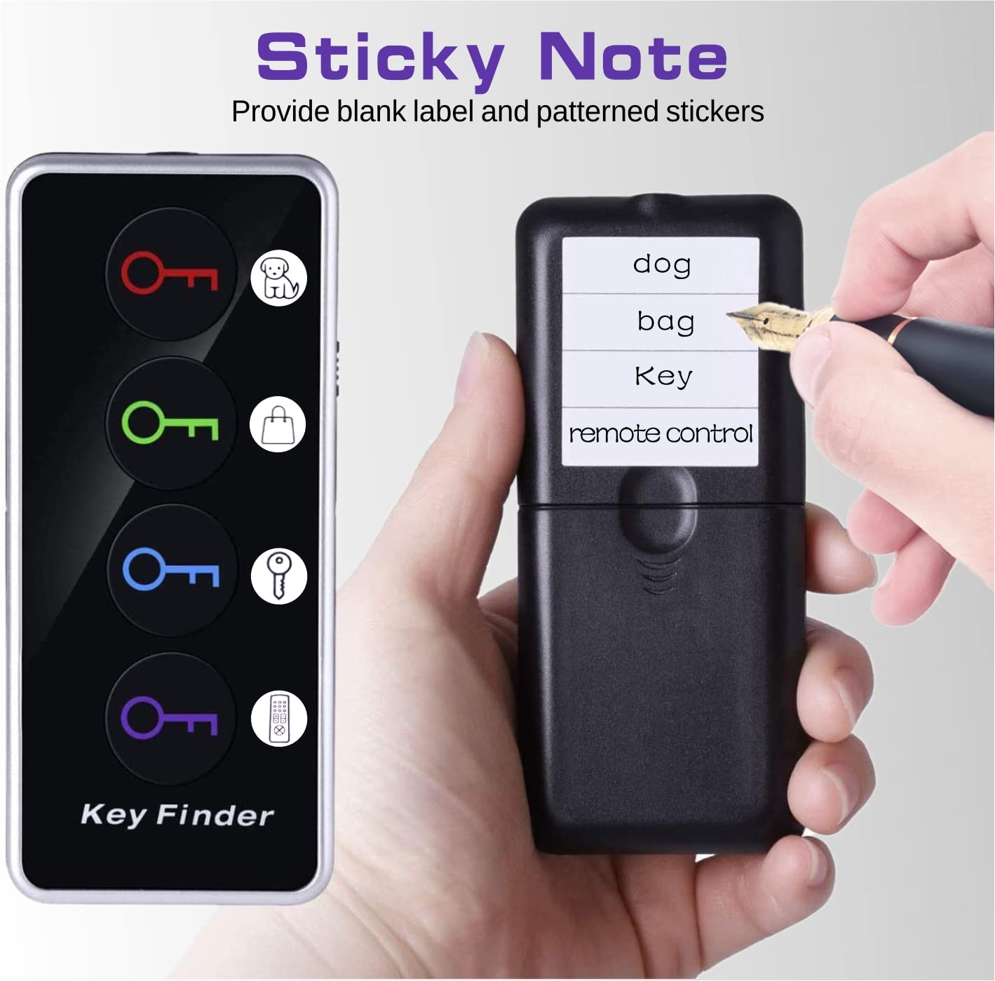 Reyke Key Finder – RF Tracker with 4 Tags, 131ft Range
