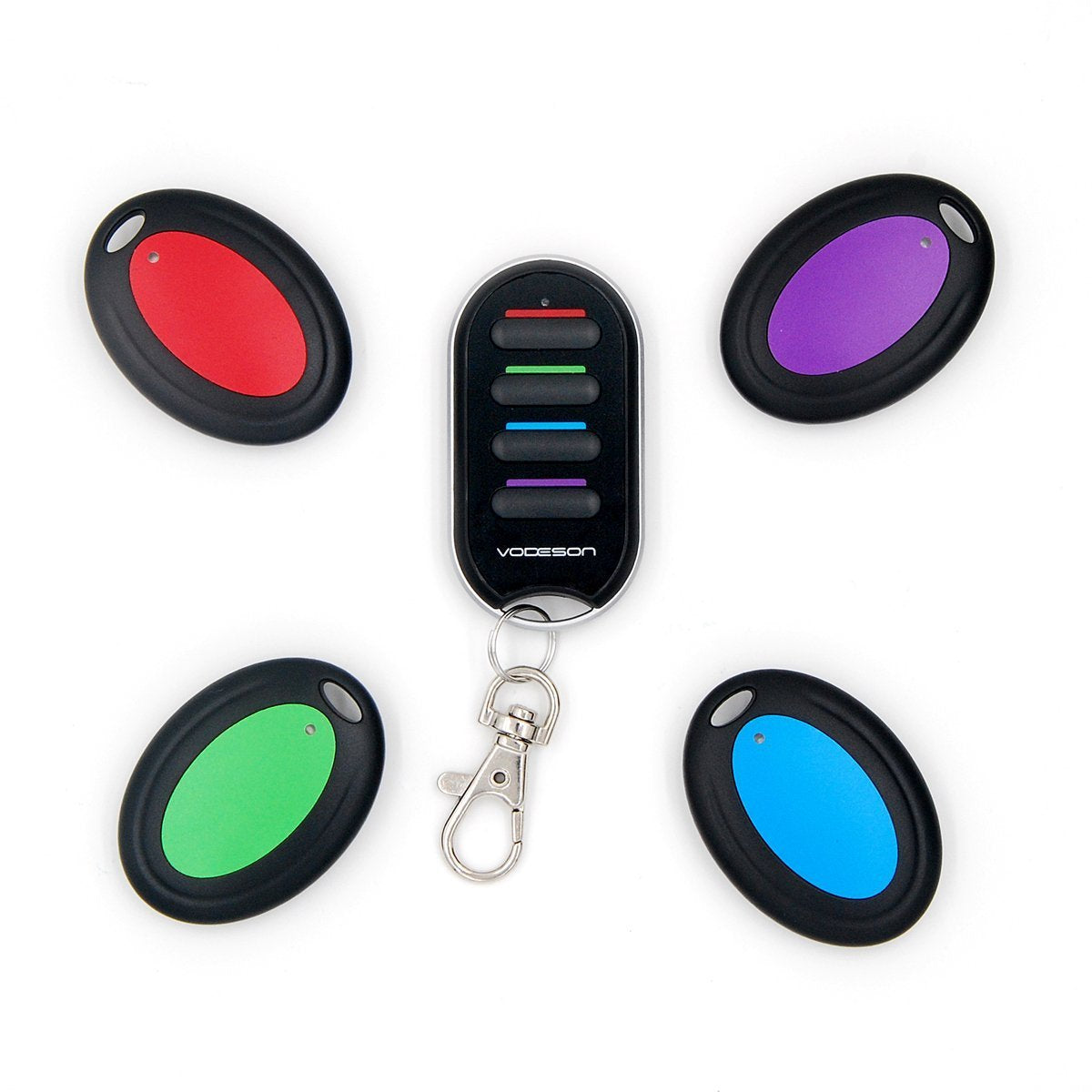 Vodeson Wireless Key Finder – 4 Receiver Locator for Keys, Wallet & Pets