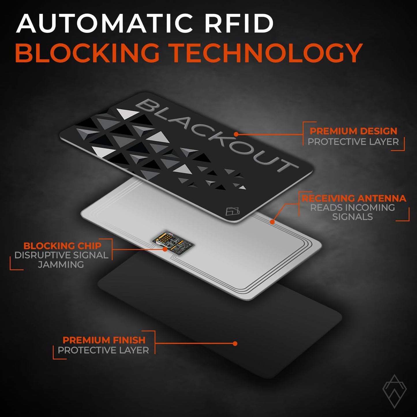 Blackout RFID Blocking Card – Slim Wallet Protector (2 Pack)