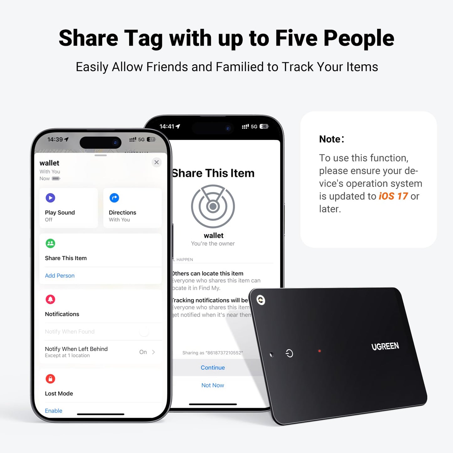 FineTrack Slim Wallet Tracker, 1.7mm Ultra-Slim, Rechargeable Battery, Smart Finder Compatible with Apple Find My (iOS only), IP68 Waterproof, Bluetooth Card for Wallet, Passports, Luggage