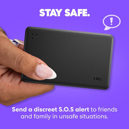 Tile Slim 2024 – Wallet & Luggage Bluetooth Tracker, Black