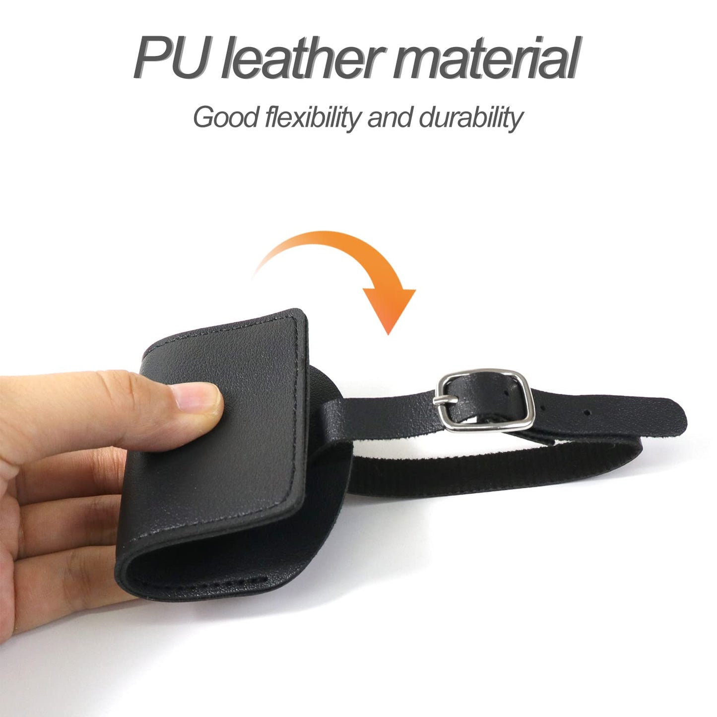 Redamancy Leather Luggage Tags – 2 Pack Travel Bag Labels (Black)
