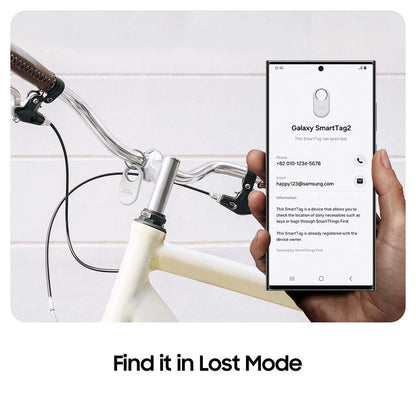 SmartTag2 Bluetooth Tracker (1 Pack), Compass View AR, Find Lost Mode, Black