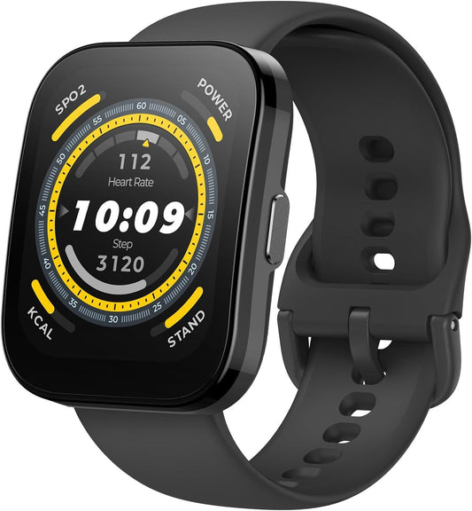 Bip 5 Smart Watch, 46mm, Bluetooth Calling, Alexa Built-in, GPS Tracking, 10-day Long Battery Life, Health Fitness Tracker With Heart Rate, Blood Oxygen Monitoring - Black