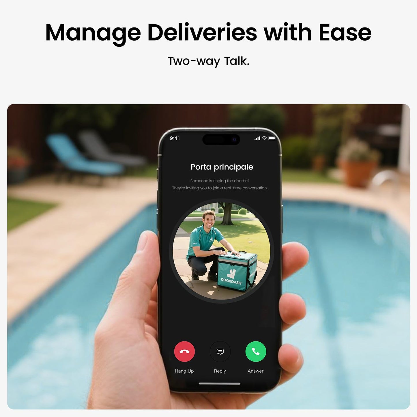 Wireless 2K Video Doorbell – Battery, Wi-Fi, Alexa Ready