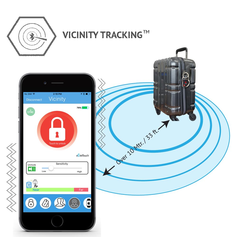 Smart TSA Travel Lock – Secure & Track Anywhere (Black, Single)