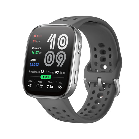 Bip 6 Smart Watch 46mm, 14 Day Battery, 1.97" AMOLED Display, GPS & Free Maps, AI, Bluetooth Call & Text, Health, Fitness & Sleep Tracker, 140+ Workout Modes, 5 ATM Water-Resistance, Charcoal