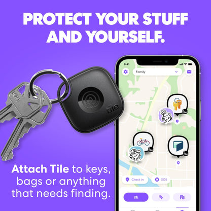 Tile Mate (2024) Bluetooth Tracker – Key Finder, Aqua Lemon