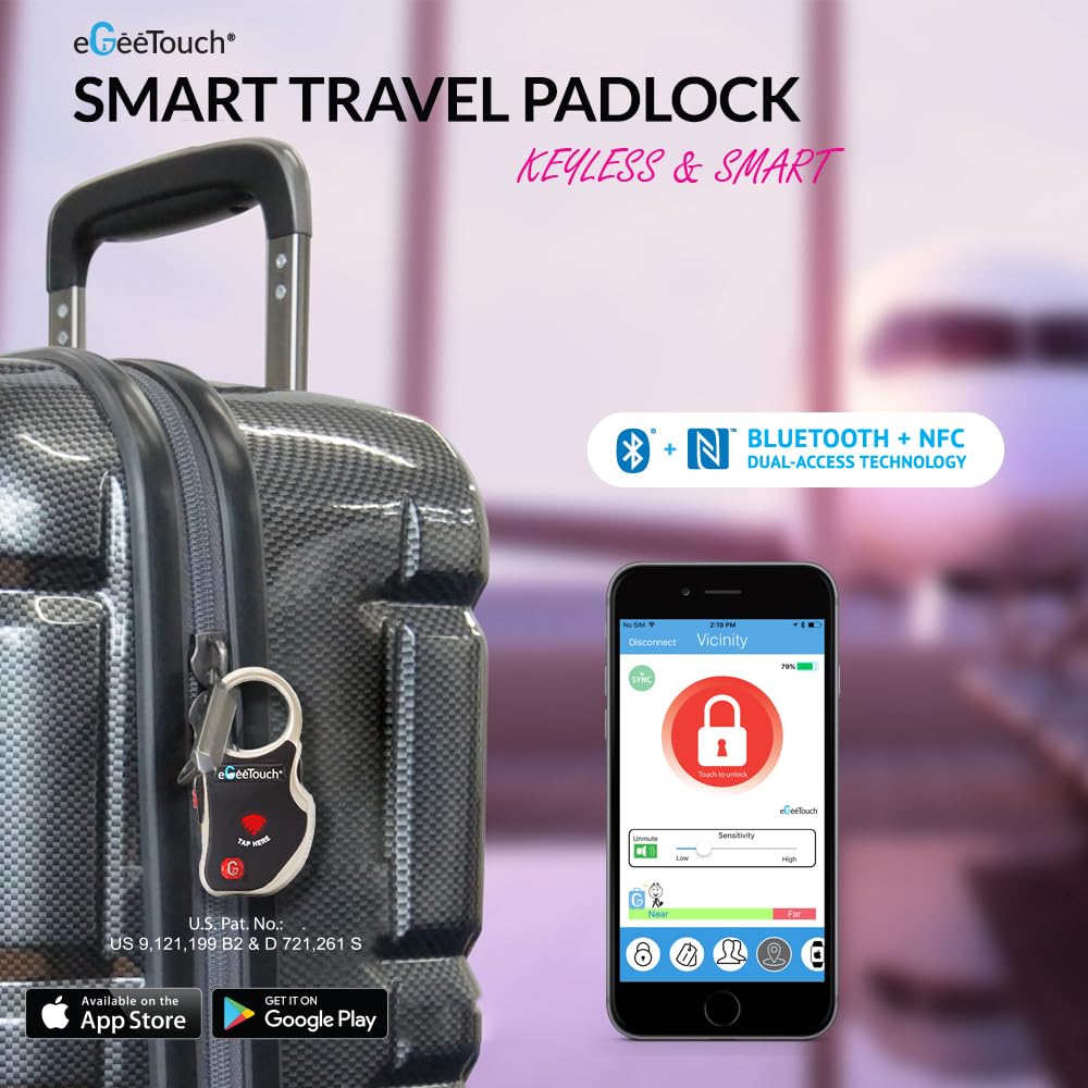 Smart TSA Travel Lock – Secure & Track Anywhere (Black, Single)