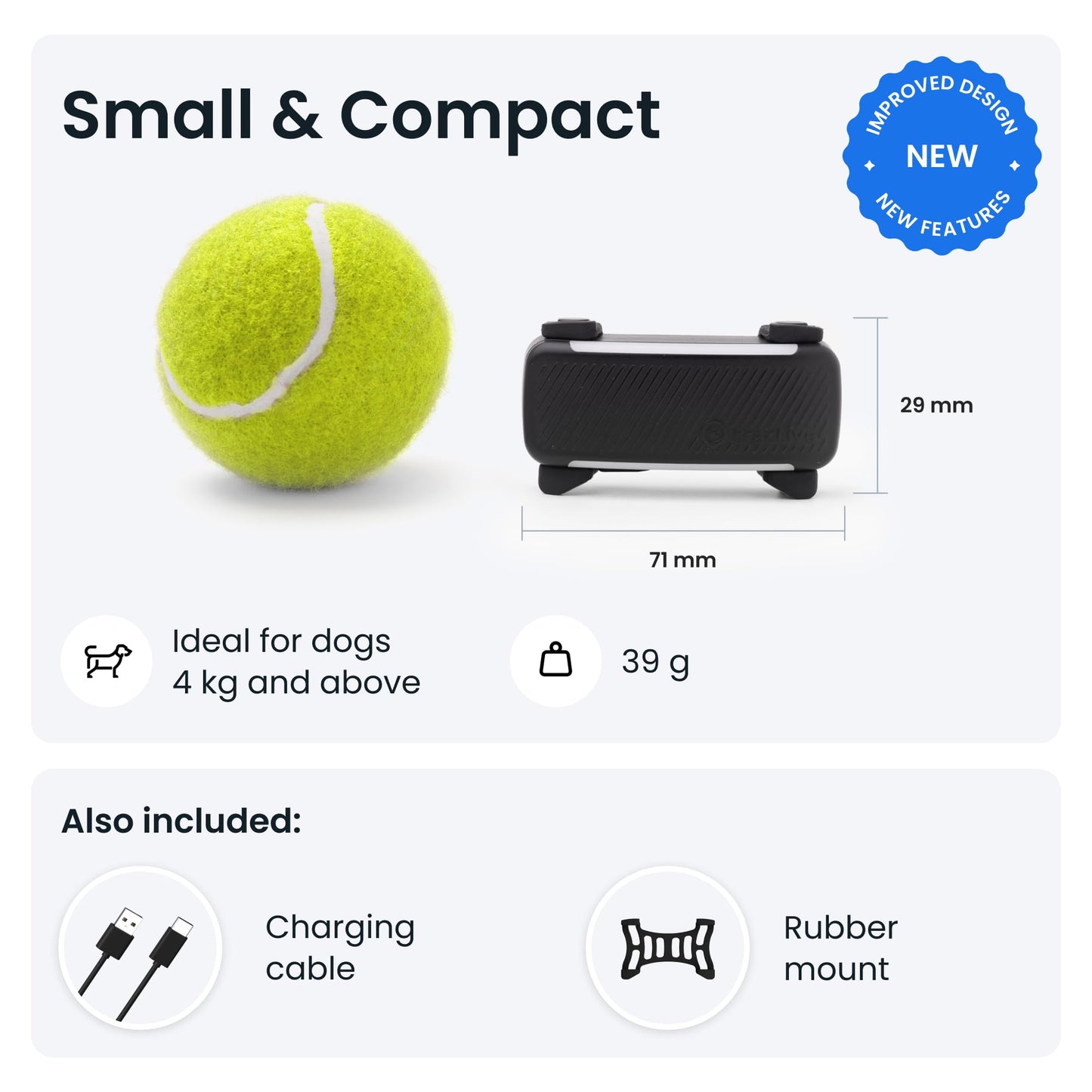 Tractive Smart Dog GPS Tracker 2025 – Black