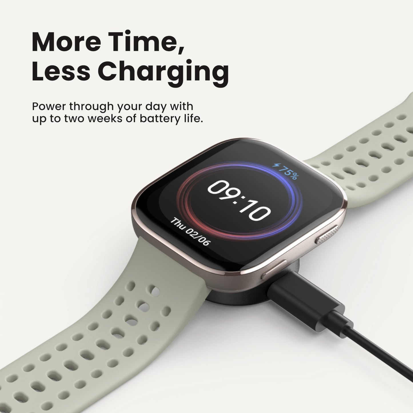 Bip 6 Smart Watch 46mm, 14 Day Battery, 1.97" AMOLED Display, GPS & Free Maps, AI, Bluetooth Call & Text, Health, Fitness & Sleep Tracker, 140+ Workout Modes, 5 ATM Water-Resistance, Charcoal