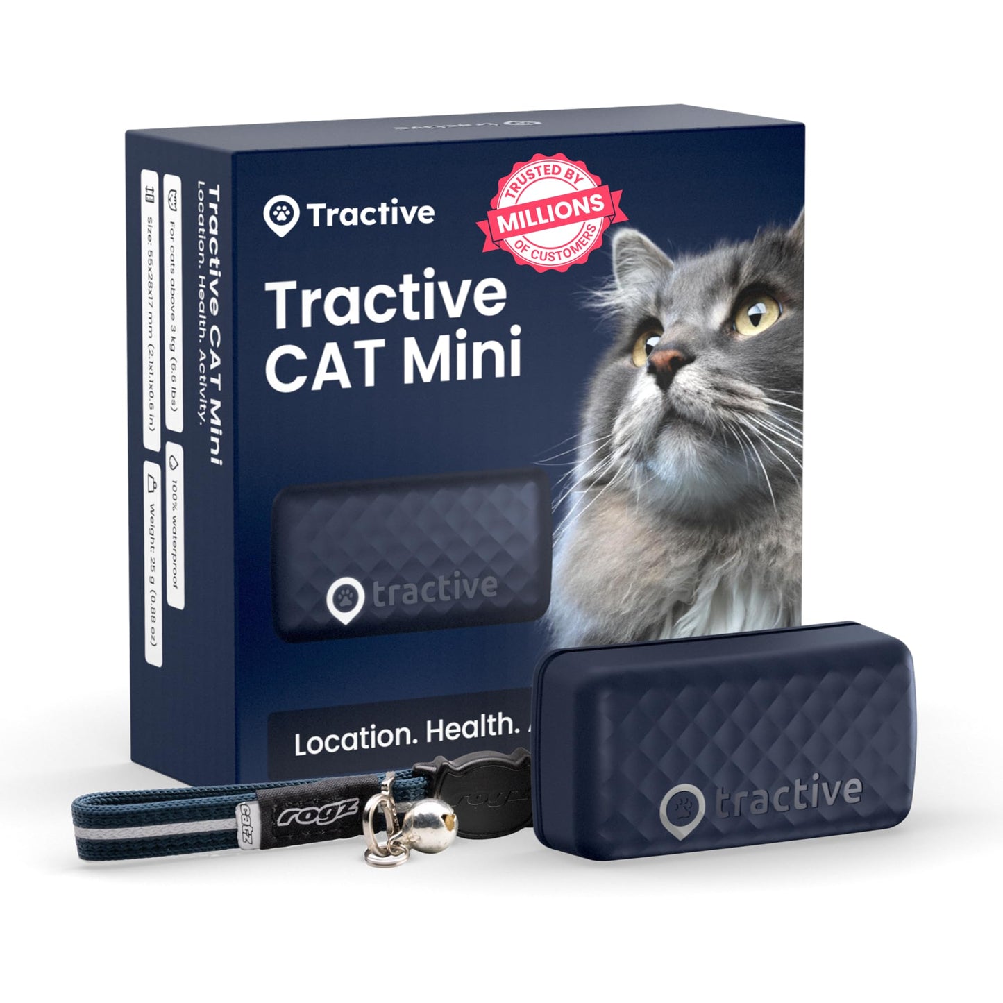 Tractive Mini Cat Tracker – Real-Time GPS, Safety Collar