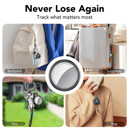 Tag Bluetooth Item Finder-4 Pack, Compatible with Apple Find My APP (iOS Only), 100dB Beep, Smart Tag Replaceable Battery, air tag and Locator for Keys/Luggage/Bags/Wallets etc., Black
