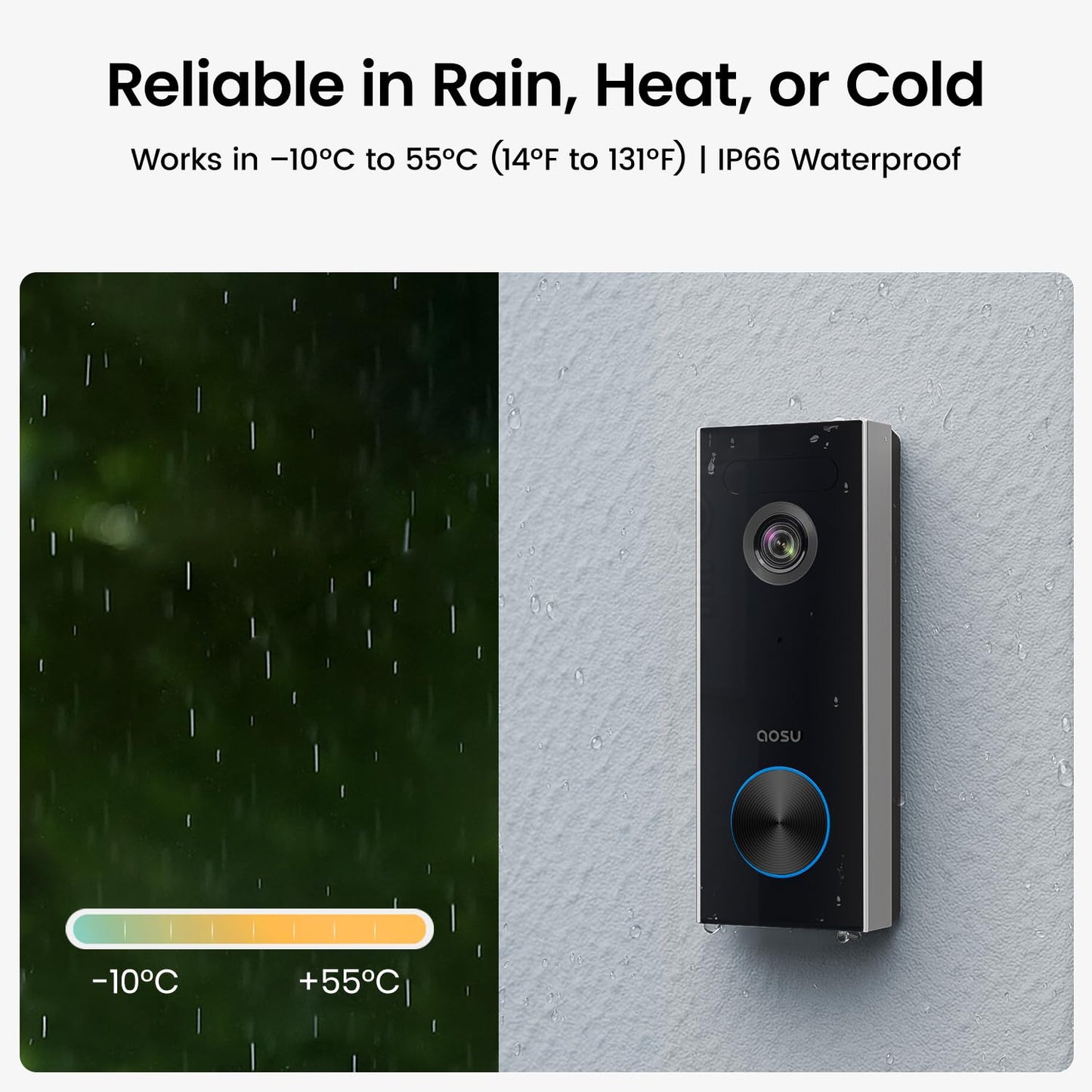 Wireless 2K Video Doorbell – Battery, Wi-Fi, Alexa Ready