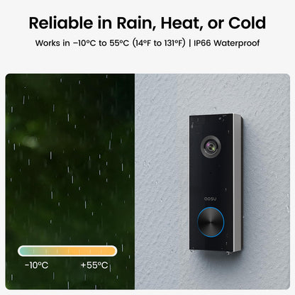 Wireless 2K Video Doorbell – Battery, Wi-Fi, Alexa Ready