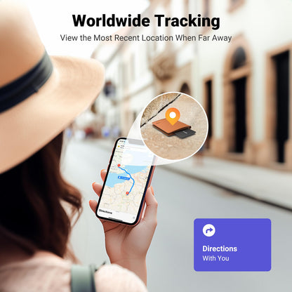 FineTrack Slim Wallet Tracker, 1.7mm Ultra-Slim, Rechargeable Battery, Smart Finder Compatible with Apple Find My (iOS only), IP68 Waterproof, Bluetooth Card for Wallet, Passports, Luggage