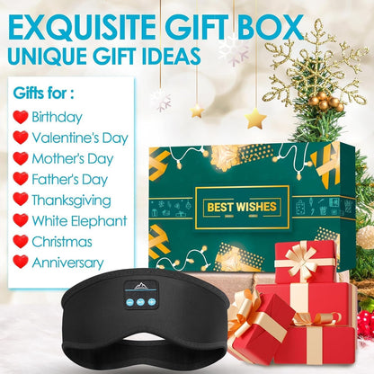 Sleep Headphones Gifts for Women Men: Snoozeband Sleep Headphones Headband Bluetooth Sleep Mask Headphones, Cool Mens Gadgets for Teenage Boys Mens Gifts for Christmas Stocking Fillers for Men Women