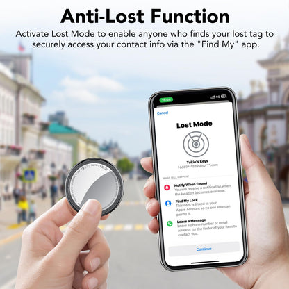 Tag Bluetooth Item Finder-4 Pack, Compatible with Apple Find My APP (iOS Only), 100dB Beep, Smart Tag Replaceable Battery, air tag and Locator for Keys/Luggage/Bags/Wallets etc., Black