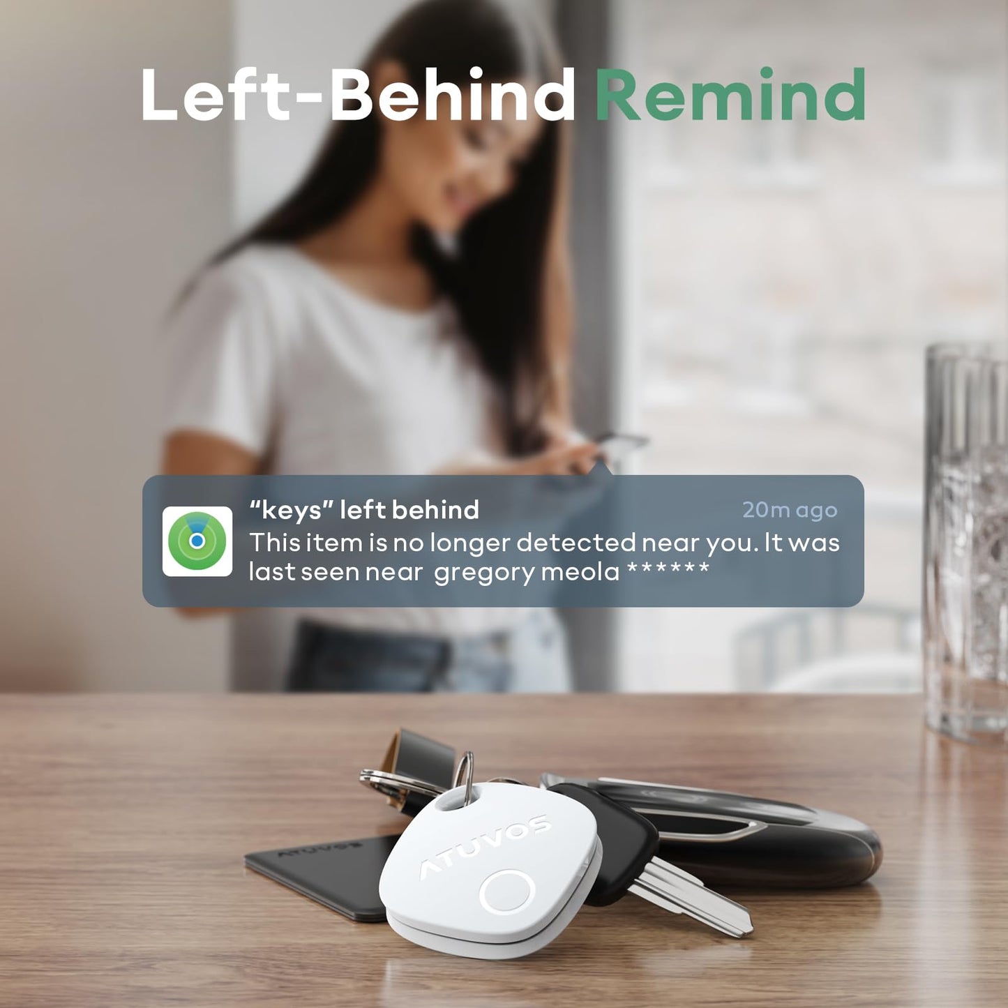 ATUVOS Smart Key Finder – Apple Find My, Waterproof, 1 Pack