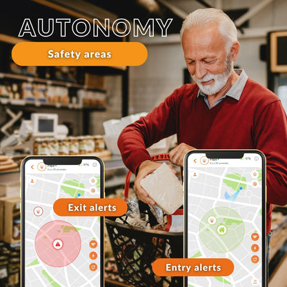 Weenect GPS Panic Button – Elderly, 7-Day Battery, SOS