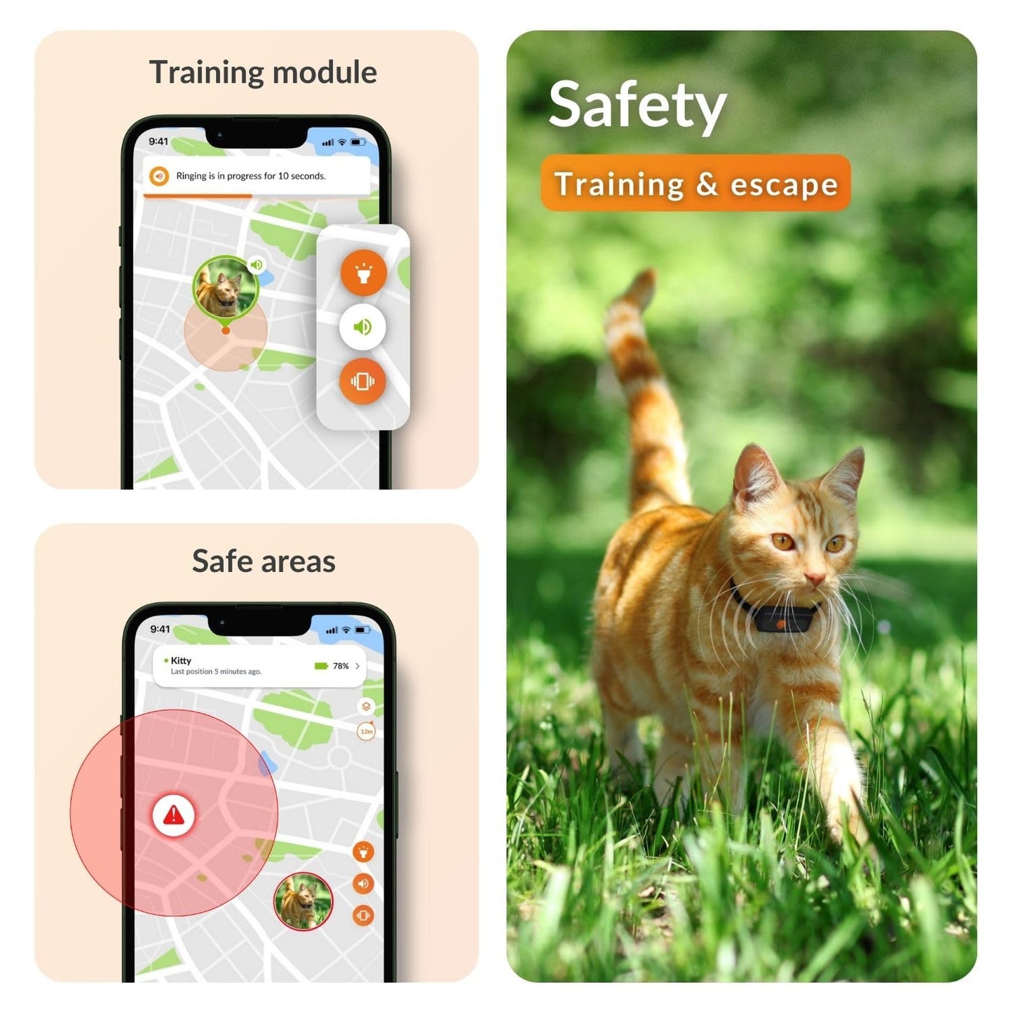 Weenect Cat XS – Mini Real-Time GPS Tracker with Collar