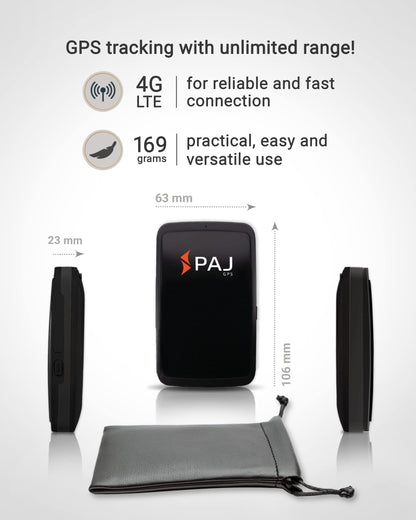 PAJ ALLROUND 4G GPS Tracker – Real-Time, SOS, 40-Day Battery
