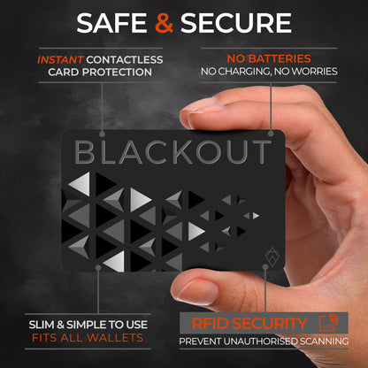 Blackout RFID Blocking Card – Slim Wallet Protector (2 Pack)