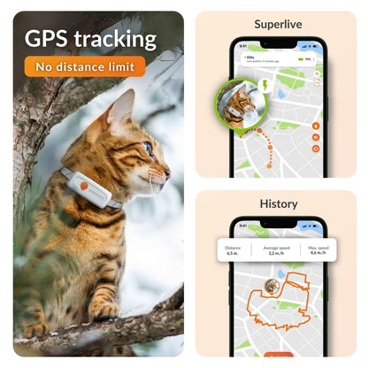 Weenect Cat XS – Mini GPS Tracker with Collar (Subscription Required)