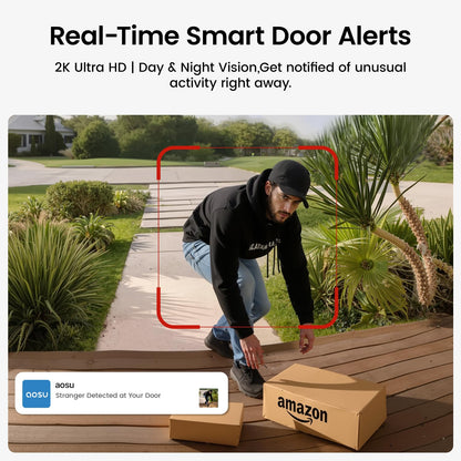 Wireless 2K Video Doorbell – Battery, Wi-Fi, Alexa Ready