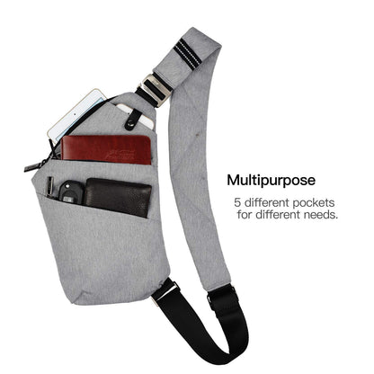 Men's 1.0 Sling Bag, Grey, Medium