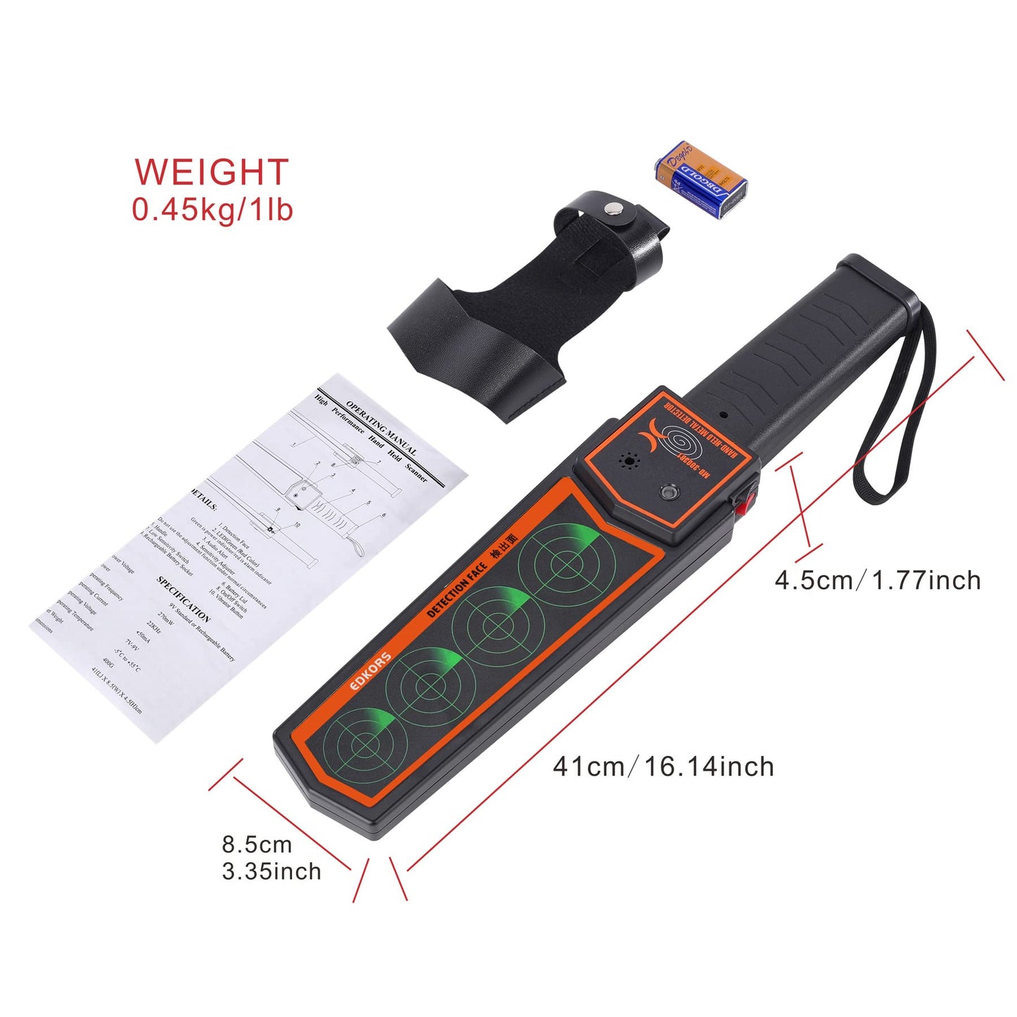 Handheld Metal Detector Wand – Portable Security Scanner