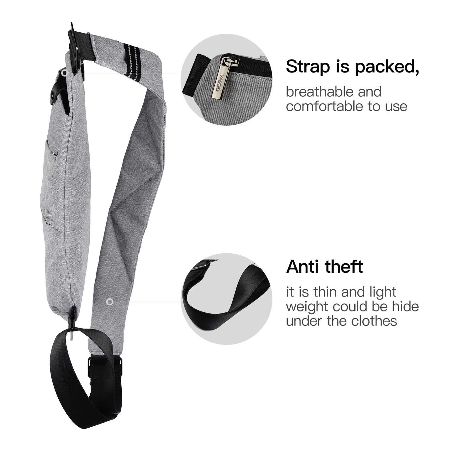 Men's 1.0 Sling Bag, Grey, Medium
