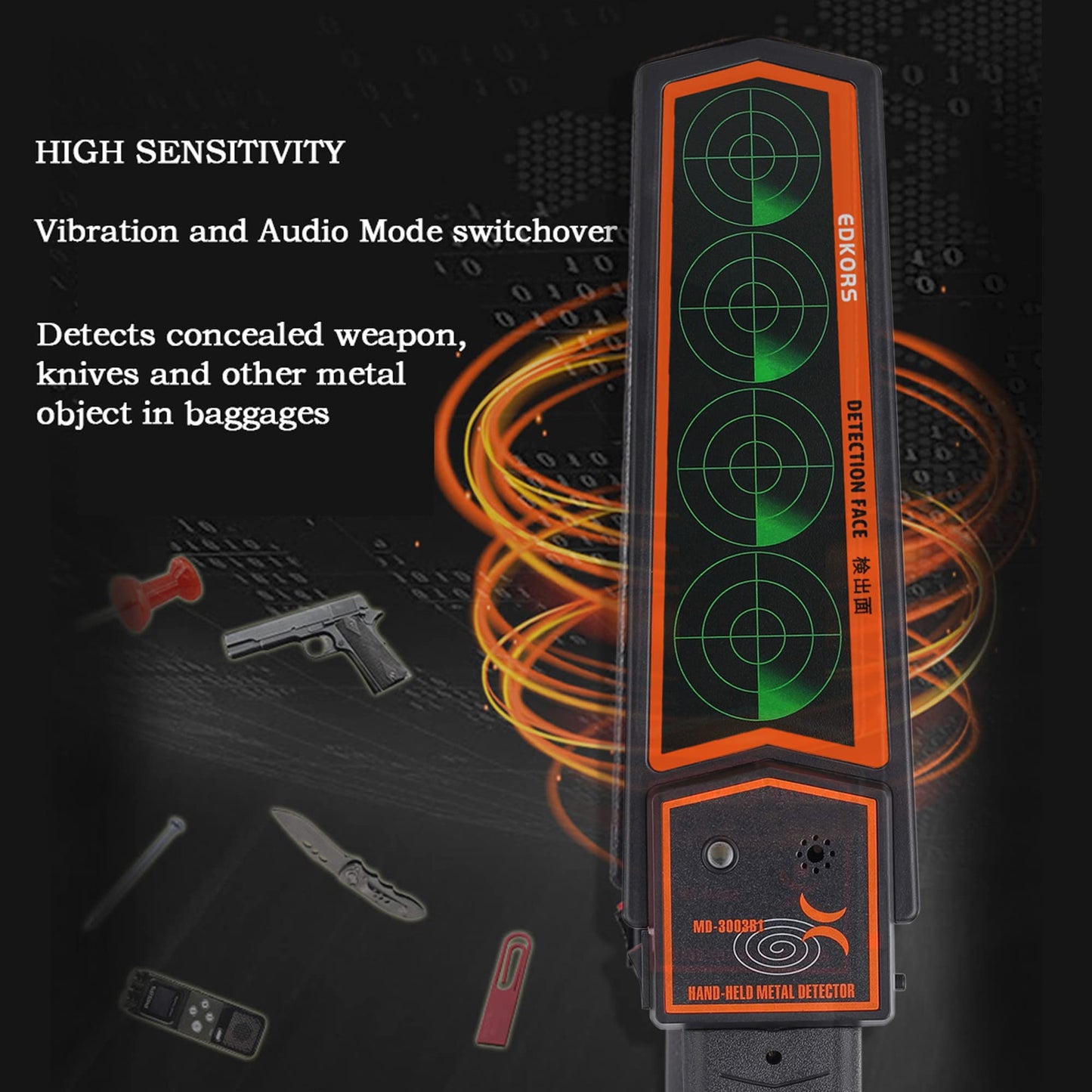 Handheld Metal Detector Wand – Portable Security Scanner