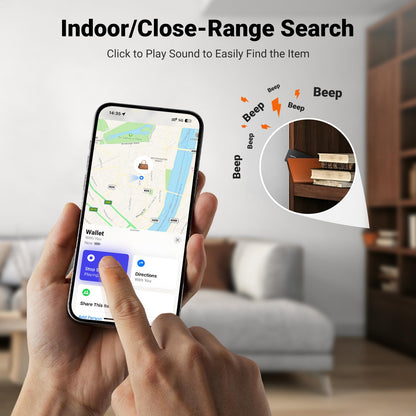 FineTrack Slim Wallet Tracker, 1.7mm Ultra-Slim, Rechargeable Battery, Smart Finder Compatible with Apple Find My (iOS only), IP68 Waterproof, Bluetooth Card for Wallet, Passports, Luggage