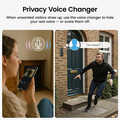 Wireless 2K Video Doorbell – Battery, Wi-Fi, Alexa Ready